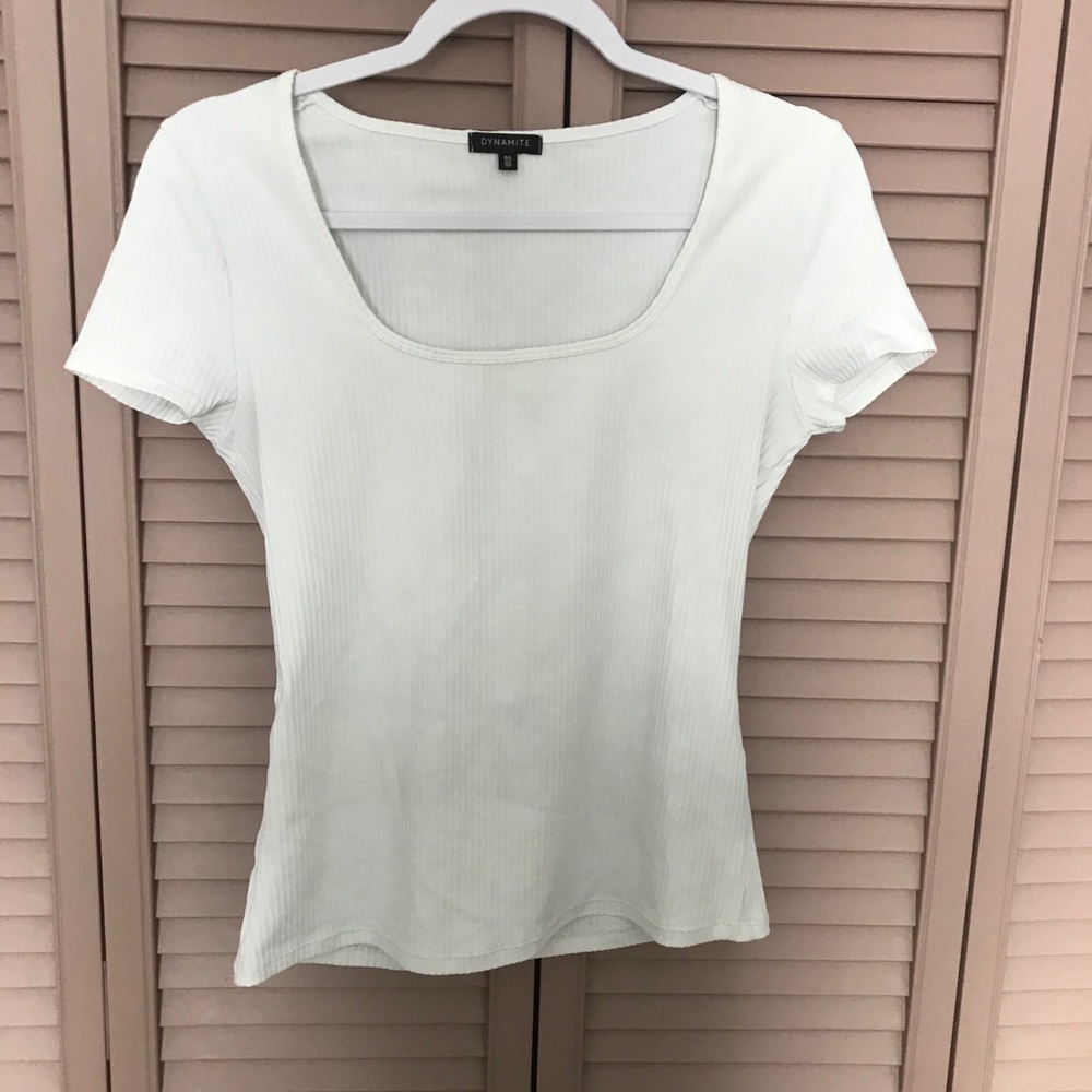 Dynamite scoop neck tee